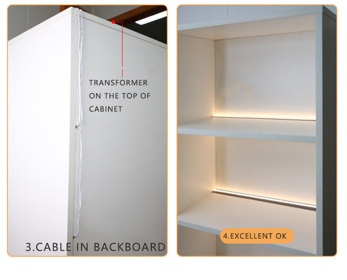 Motion Sensor Hair Display Cabinet dengan LED Spot Light