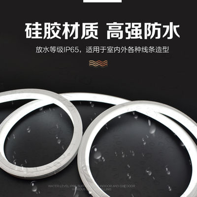 1000lm DC 12V IP55 Silicone Led Strip Light Untuk Dekorasi Luar Ruangan / Dalam Ruang