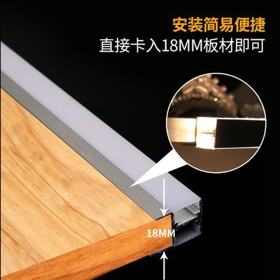 Mudah Instalasi Wall Mount Aluminium LED Kabinet Lampu dengan Kabel 200CM