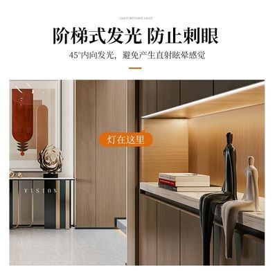 lampu lemari pakaian led dengan sensor Aluminium Lemari pakaian LED Light Strip dengan suhu warna yang dapat disesuaikan