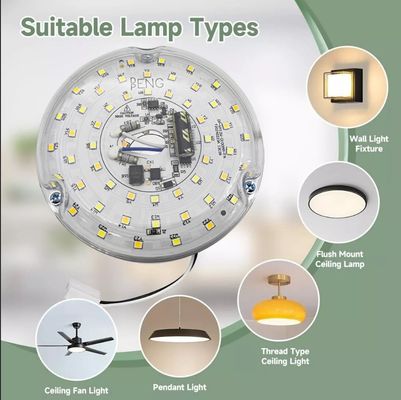 120V 15W Driverless Dia 100mm Led Light Untuk Led Fan Light Dengan Sertifikat ETL Ceiling Fan Led Light Replacement