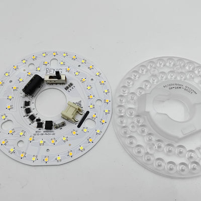 Dia125mm 4.9inch 24W LED Ceiling Fan Light Kit Retrofit Ceiling Light Replacement Kit 5CCT 3000K 3500K 4000K 5000K 6000K Adjustable 12W 18W 24W Switch, 2800LM 120V ETL 2 4 Watt