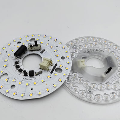 Dia125mm 4.9inch 24W LED Ceiling Fan Light Kit Retrofit Ceiling Light Replacement Kit 5CCT 3000K 3500K 4000K 5000K 6000K Adjustable 12W 18W 24W Switch, 2800LM 120V ETL 2 4 Watt