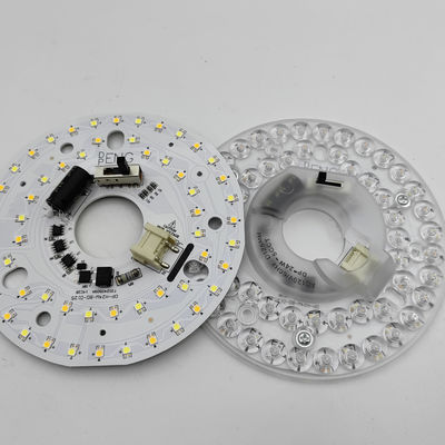 Dia125mm 4.9inch 24W LED Ceiling Fan Light Kit Retrofit Ceiling Light Replacement Kit 5CCT 3000K 3500K 4000K 5000K 6000K Adjustable 12W 18W 24W Switch, 2800LM 120V ETL 2 4 Watt