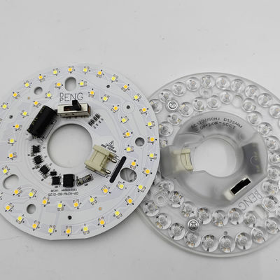 Dia125mm 4.9inch 24W LED Ceiling Fan Light Kit Retrofit Ceiling Light Replacement Kit 5CCT 3000K 3500K 4000K 5000K 6000K Adjustable 12W 18W 24W Switch, 2800LM 120V ETL 2 4 Watt