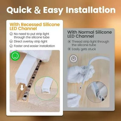 DIY Dekorasi RGB Neon Strip Light Tubes Custom 12v 24v SFflexible Neon Strip Light Untuk Dekorasi Liburan Silicone IP67 Waterproof Outdoor Neon Light