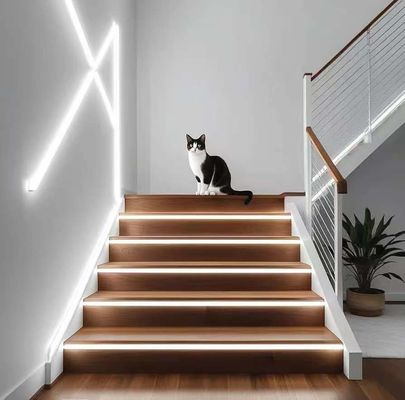 16.5FT / 5 Meter Tanpa noda Sistem Saluran Silikon LED Tabung Fleksibel Dengan Tutup Putih Susu Jalur Luas Untuk 12mm Waterproof LED Strip Light USC7 WW