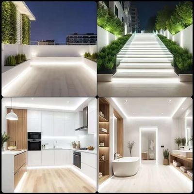 16.5FT / 5 Meter Tanpa noda Sistem Saluran Silikon LED Tabung Fleksibel Dengan Tutup Putih Susu Jalur Luas Untuk 12mm Waterproof LED Strip Light USC7 WW