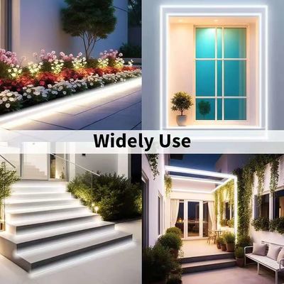 16.5FT / 5 Meter Tanpa noda Sistem Saluran Silikon LED Tabung Fleksibel Dengan Tutup Putih Susu Jalur Luas Untuk 12mm Waterproof LED Strip Light USC7 WW