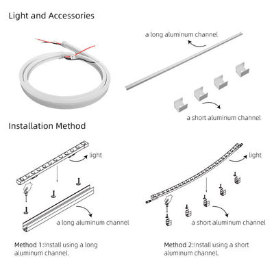 24V/12V.DC 10W Custom Flexible Neon Light Strip Untuk Dekorasi Ruang Langit-langit Kabinet Pencahayaan Neon