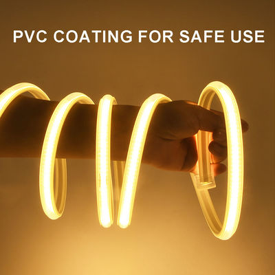 110V 220V Waterproof COB LED Light Strip With PVC Glue Disesuaikan Biru / Es Biru / Putih / Hijau / Ungu / Emas / Pink