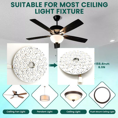 High Lumen 230V 15W 110MM 36V 3CCT Spare Part Ceiling Fan PCB Board Driver Kurang LED Modul Dimming Dan Penyesuaian Warna