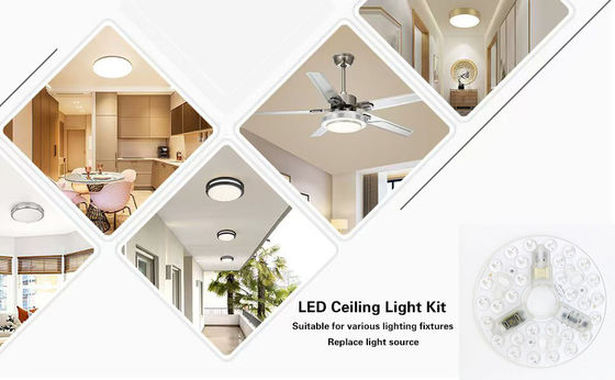 ERP Rosh LED Modul 5CCT 12W/18W/24W DIP Switch Lampu Langit-langit Kipas Dengan Witch Power Mengganti Modul LED
