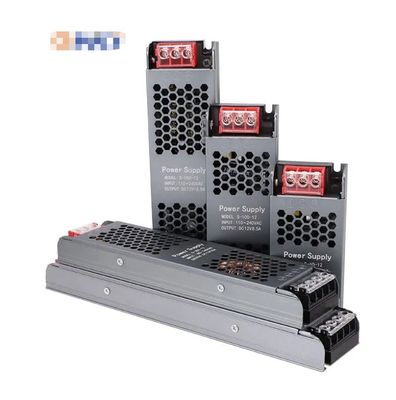Suplai Listrik Ultra Tipis Dan Ringan 12V/24V 60W 100W 150W Led Driver Switching Power Supply Untuk Led Strip Light Tin Box