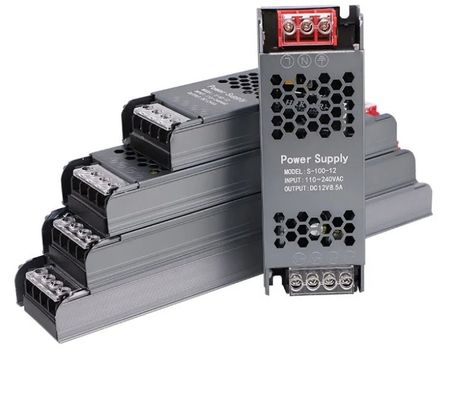 Suplai Listrik Ultra Tipis Dan Ringan 12V/24V 60W 100W 150W Led Driver Switching Power Supply Untuk Led Strip Light Tin Box