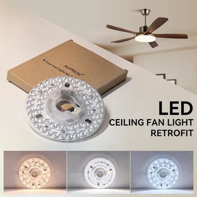 4.92  Universal Ceiling Fan Led Light Penggantian untuk Ceiling Fan Flush Mount Ceiling Light, 18W 3CCT 3000K 4000K 6000K 1500LM CRI90 Dimmable Affordable Solution untuk Hampton Bay Harbor Breeze Hunter