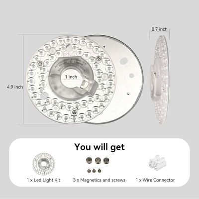 4.92  Universal Ceiling Fan Led Light Penggantian untuk Ceiling Fan Flush Mount Ceiling Light, 18W 3CCT 3000K 4000K 6000K 1500LM CRI90 Dimmable Affordable Solution untuk Hampton Bay Harbor Breeze Hunter