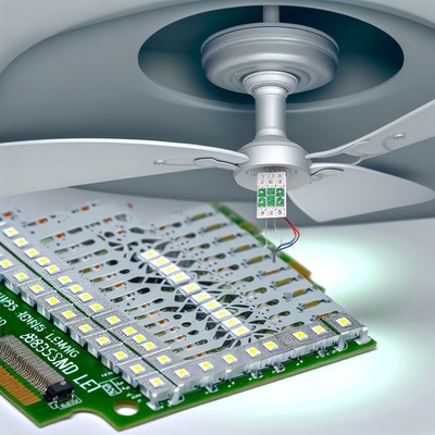 Penggantian lampu LED kipas langit-langit - Aluminium PCB, 2835SMD LED, 3000K