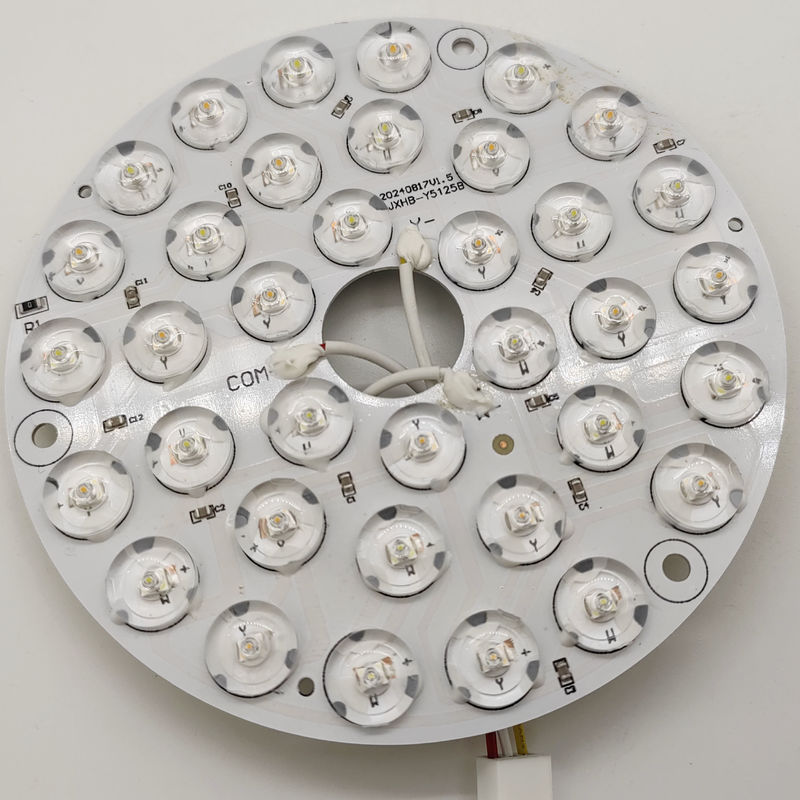 Perlindungan Tambahan Lumen Tinggi 3KV Tiga Warna 9-25W Fan Light Exchange LED DOB Module Ceiling Fan Light Replacement