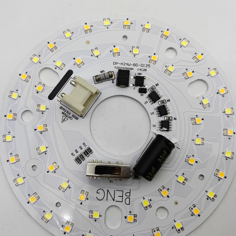 Dia125mm 4.9inch 24W LED Ceiling Fan Light Kit Retrofit Ceiling Light Replacement Kit 5CCT 3000K 3500K 4000K 5000K 6000K Adjustable 12W 18W 24W Switch, 2800LM 120V ETL 2 4 Watt