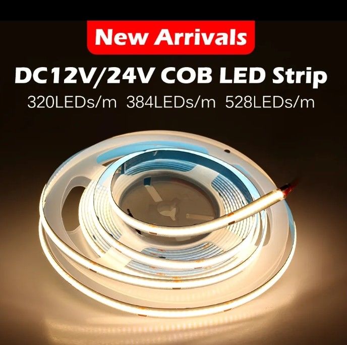 COB Strip Light Mobil Led Strip Light 320led 384led 480led 528led 768leds RGB COB Led Strip Light Untuk Profil Aluminium