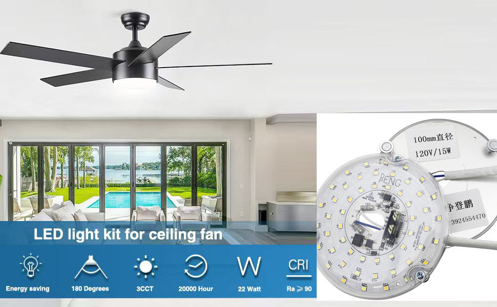 Dia100mm Round Pcb Board 12w 15w AC 110V 120V 230V 3.93' Retrofit Light Kit Untuk Langit-langit Lampu Flush Langit-langit Fan Lampu Pengganti Panel PCB 15W 90 Dimmable