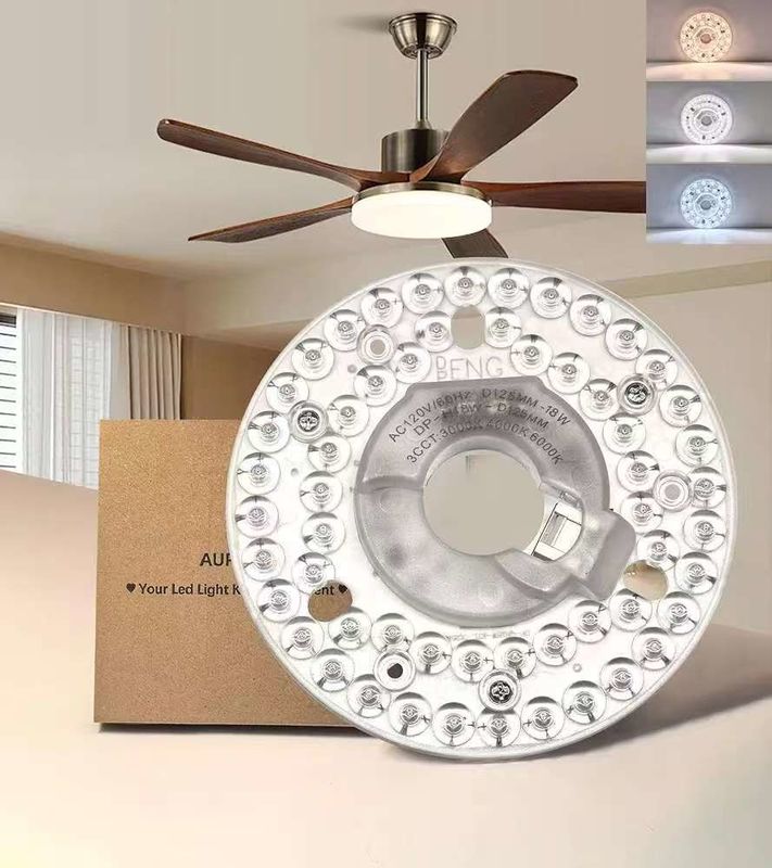 4.92  Universal Ceiling Fan Led Light Penggantian untuk Ceiling Fan Flush Mount Ceiling Light, 18W 3CCT 3000K 4000K 6000K 1500LM CRI90 Dimmable Affordable Solution untuk Hampton Bay Harbor Breeze Hunter