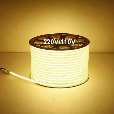 110V 220V Waterproof COB LED Light Strip With PVC Glue Disesuaikan Biru / Es Biru / Putih / Hijau / Ungu / Emas / Pink
