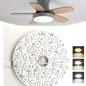 High Lumen 230V 15W 110MM 36V 3CCT Spare Part Ceiling Fan PCB Board Driver Kurang LED Modul Dimming Dan Penyesuaian Warna