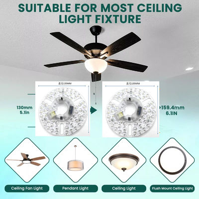 5.3  Universal Ceiling Fan Led Light Penggantian untuk Ceiling Fan Flush Mount Ceiling Light, 22W 5CCT 3000K 4000K 6000K 1500LM CRI90 Dimmable